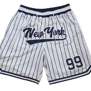 Retro Drip NEW YORK ALL RISE #99 Aaron Judge Homage Basketball Shorts Men's sz L